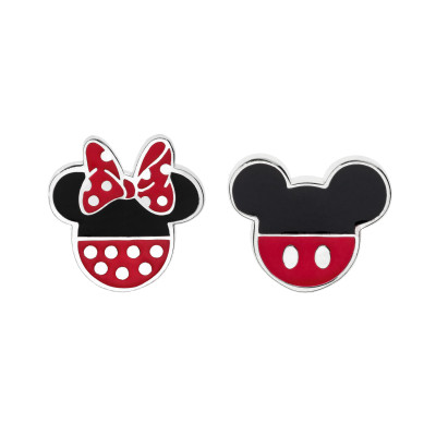 Disney sølvøreringe - Mickey og Minnie Mouse (11/20)