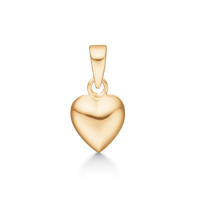 Hjerte vedhæng i forgyldt 925 sølv (01/21)