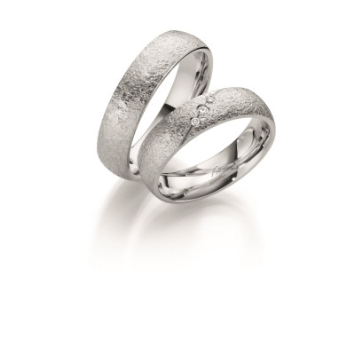 Vielsesringe i 14 karat hvidguld fra Gerstner 28630  (X39)  (02/26)