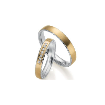 Gerstner vielsesringe 28781 14 karat hvidguld og alm guld (x45)  (02/26)