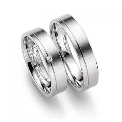 Vielsesringe Gerstner 20036 i 14 karat Hvidguld (X1)  (02/26)