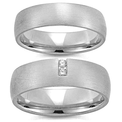 Vielsesringe 20870 fra Gerstner i 9 karat hvidguld (X1)   (02/26)