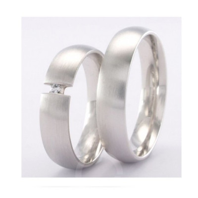 Vielsesringe 20867 fra Gerstneri 9 karat hvidguld 5,0 mm (X1)   (02/26)