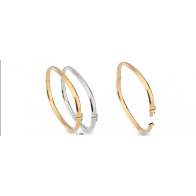 Armring TV i guld - 5 mm. bred 8 karat eller 14 karat (10/24)