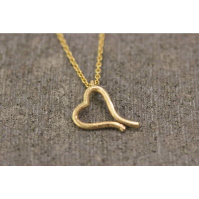 Trådhjerte i 14 karat guld   (11/25)