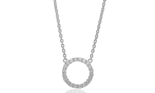 Sif Jakobs - Halskæde Biella Grande i sølv med zirkoner 