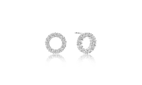 Sif Jakobs - Øreringe Biella Uno Piccolo i sølv med multifarvede zirkoner 