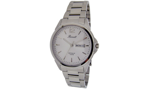 Bonett  - Herreur - sølvfarvet med lænke