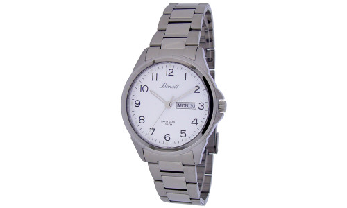 Bonett  - Herreur - sølvfarvet med lænke