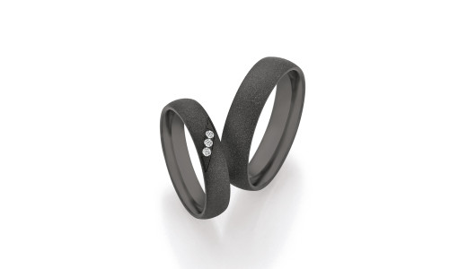 Vielsesringe i Zirconium 14/30050 og 14/30060 Black & Diamonds (06/24)
