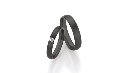 Vielsesringe i Zirconium 14/30130 og 14/140 Black & Diamonds(06/24)