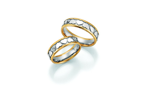 Vielsesringe - Hearts, love, infinity i guld