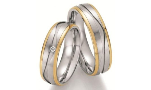 Vielsesringe i stål / guld  (08/25)