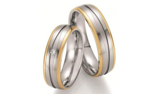 Vielsesringe i stål / guld  (08/25)