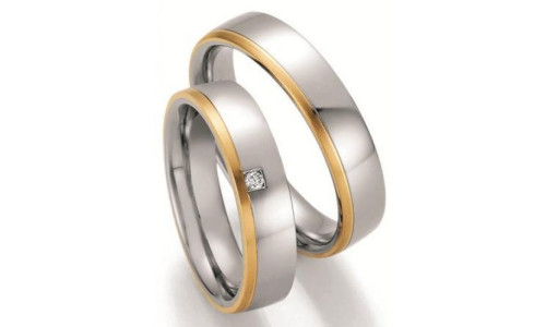 Vielsesringe i stål / guld  (08/25)