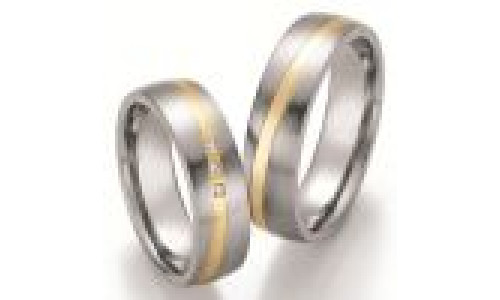 Vielsesringe i stål / guld  (08/25)