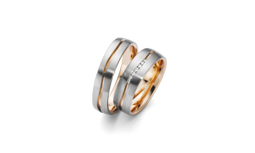 Gerstner vielsesringe 14 karat guld/hvidguld 28420 (x32)  (02/26)