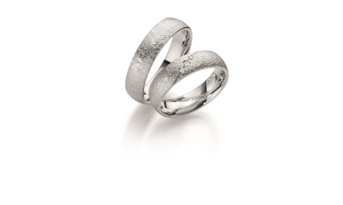 Vielsesringe i 14 karat hvidguld fra Gerstner 28630  (X39)  (02/26)