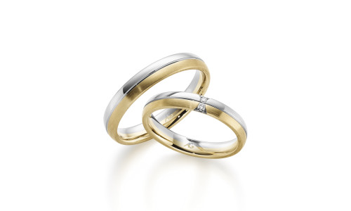 Gerstner vielsesringe 28778 14 karat hvidguld og alm guld (x45)  (02/26)