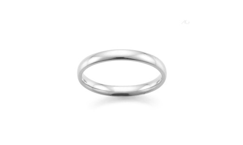 Gerstner ring i 14 karat hvidguld 3 mm. (x63)  (02/26)