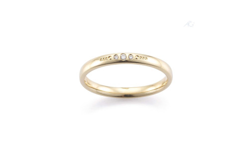 Gerstner ring i 8 karat guld 3 mm. (x63) (02/26)