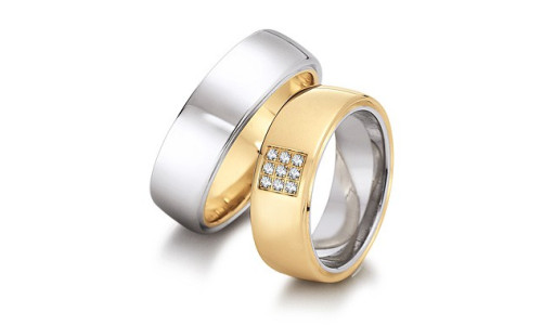 Vielsesring Gerstner  20021 to-farvet 14 karat guld (X17)  (02/26)