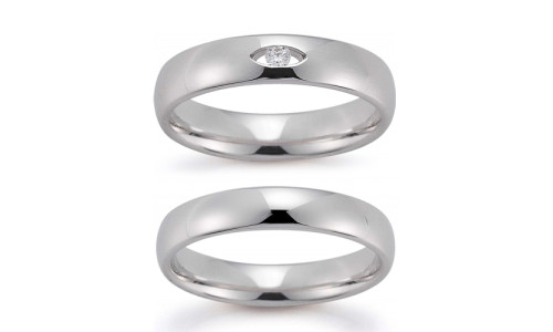 Vielsesring Gerstner 20067 i 9 karat hvidguld (X1)   (02/26)