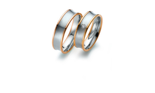 Vielsesring Gerstner  20139 to-farvet 9 karat guld (X2)  (02/26)