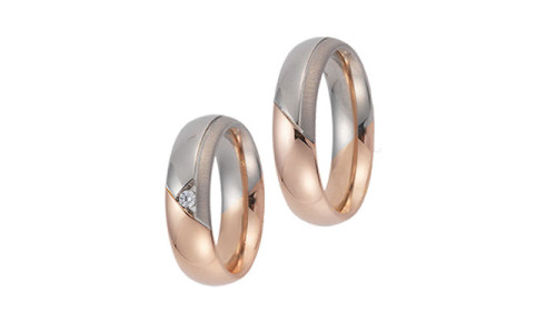 Vielsesringe 20214 fra Gerstner i 9 karat 2 farvet guld  (X5-B9)  (02/26)