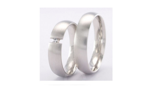 Vielsesringe 20867 fra Gerstneri 14 karat hvidguld 5,0 mm (X1)  (02/26)