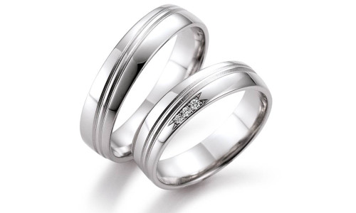 Vielsesringe 28071 fra Gerstner i 9 karat hvidguld (X18)   (02/26)