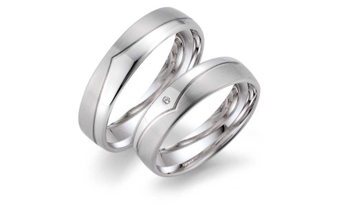 Vielsesringe 28072 fra Gerstner i 9 karat hvidguld (X18)  (02/26)