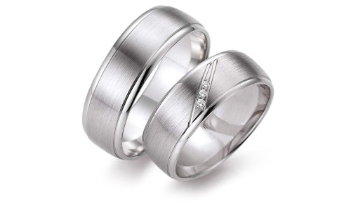 Vielsesringe 28115 fra Gerstner i 9 karat hvidguld (X19)  (02/26)