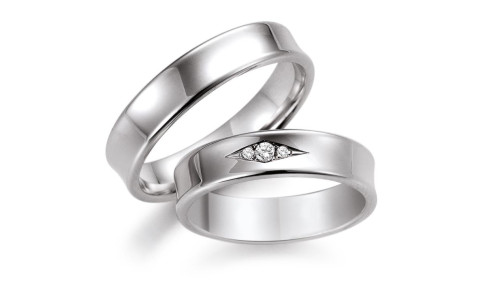 Vielsesringe 28124 fra Gerstner i 9 karat hvidguld (X19)  (02/26)