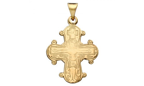 Lund Dagmarkors - 20x17mm i 14 karat guld  - Fadervor på bagsiden