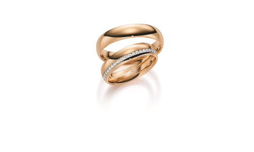 Vielsesringe i 14 karat rosaguld fra Gerstner 28625  (X38)  (02/26)