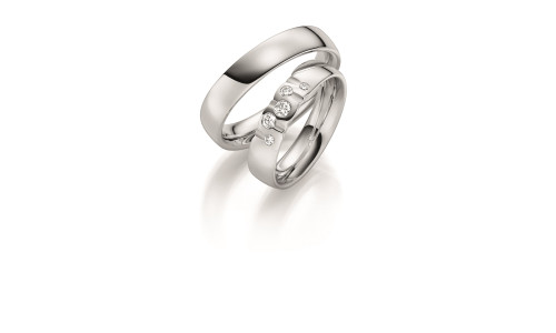 Vielsesringe i 9 karat hvidguld fra Gerstner 28627  (X38) (02/26)