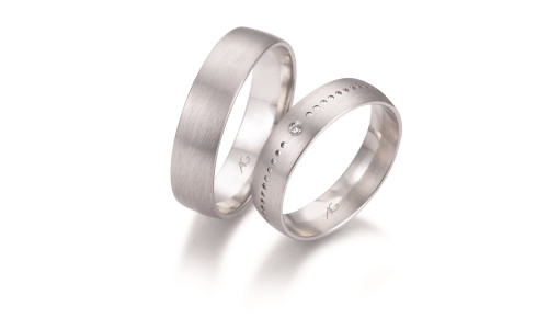 Vielsesringe i platin 950 fra Gerstner 28660  (L2) (02/26)