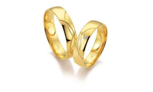 Vielsesringe i 8 karat alm. guld fra Gerstner 28671  (L2) (02/26)