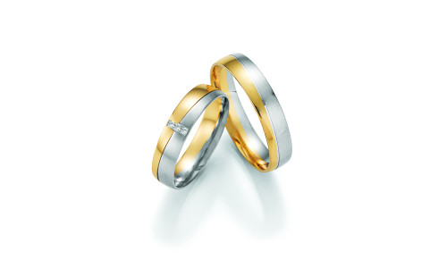 Vielsesringe - HM Pure V i 2 farvet guld.   (03/25)