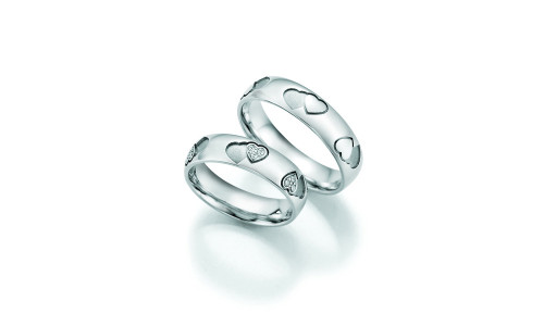 Vielsesringe - Hearts, love, infinity i guld