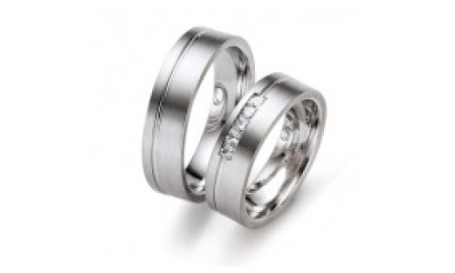 Vielsesringe 20219 fra Gerstner i 14 karat hvidguld  (X5-B10)  (02/26)