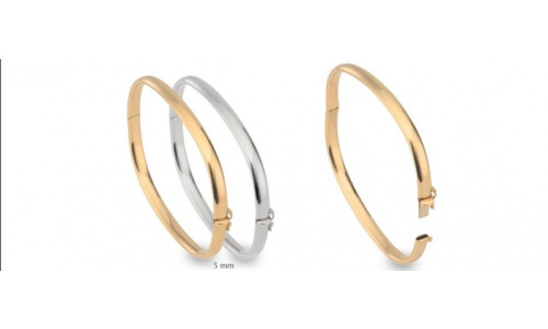 Armring TV i guld - 5 mm. bred 8 karat eller 14 karat (10/24)