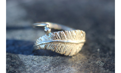 Ring - Fjer i guld 14 karat     (11/25)