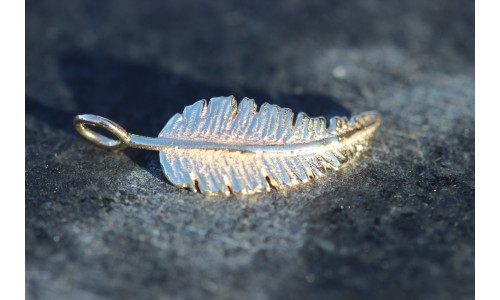 Vedhæng - Fjer i sølv