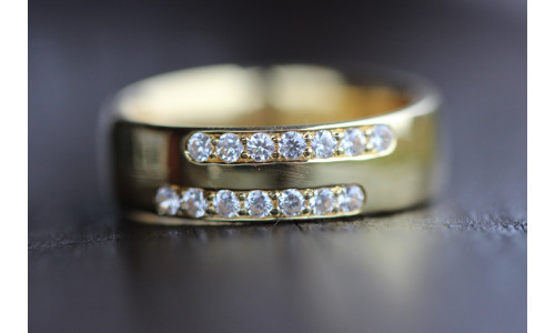 Vielsesringe MG4 / 6,0 mm 14 stk brillant i 14 karat guld (Parpriser se billede)    (11/25)