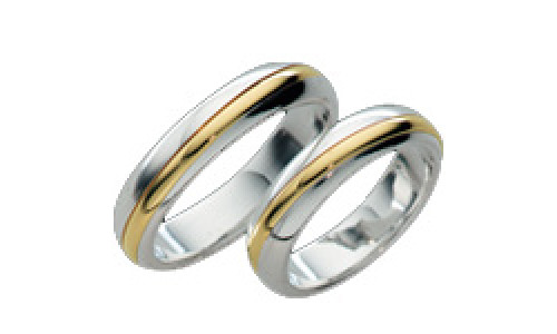 Hjertering i Sølv med guld  (01/20)