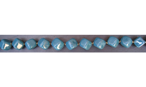 Kazuri - Cubes Halskæde, forsk. farver