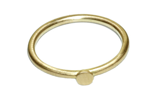 Samlering flad kugle i 14 karat guld