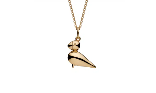 Kay Bojesen Sangfugl Halskæde Forgyldt Sølv KBJ-25